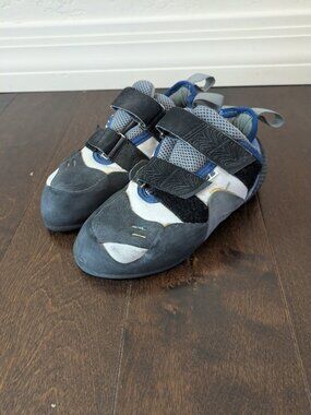 Mad Rock M5 Rock Climbing Shoes White/Blue Size 38.5 Snug Fit